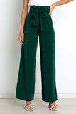 Casual Wide-Leg Trousers with Belt