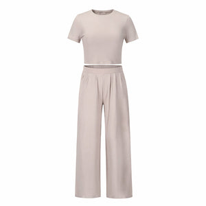 Short Sleeve T-Shirt & Long Pants Set