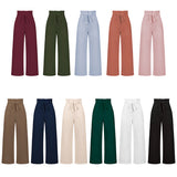 Casual Wide-Leg Trousers with Belt