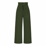 Casual Wide-Leg Trousers with Belt