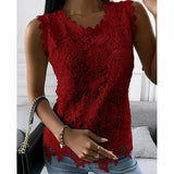 Vest Lace Top Silver Sam