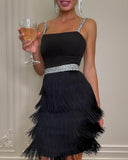 Sleeveless Fringed Dress Silver Sam