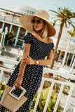 Off-Shoulder Short Sleeve Casual Waist-High Dress Silver Sam