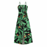 Bohemian High-waist Split Dress Silver Sam
