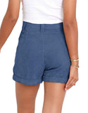 High Waisted Corduroy Loose Shorts