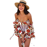 Sheer Waist-Cinching One-Shoulder Printed Mini Dress Silver Sam