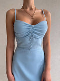Summer Maxi Dress with Straps Silver Sam