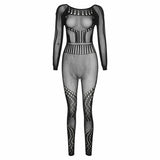 Sexy Hollow-Out Mesh Bodysuit with Butt-Lifting Design