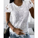 Lacy short sleeve top Silver Sam