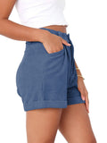 High Waisted Corduroy Loose Shorts