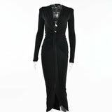 Sexy Irregular Long Pleated Dress Silver Sam
