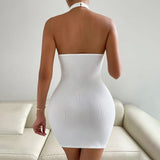 High Neck Sleeveless Bodycon Dress