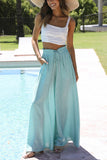 Printed Elastic Waist Wide-Leg Pants