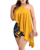 Sleeveless One-Shoulder Dress