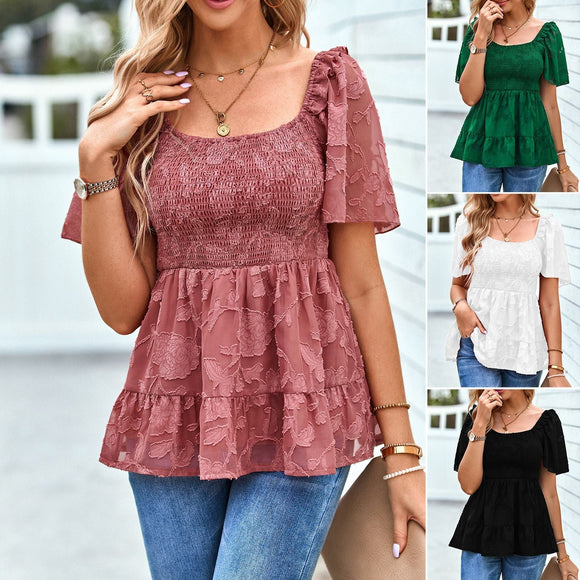 Square Neckline Blouse Silver Sam