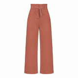 Casual Wide-Leg Trousers with Belt