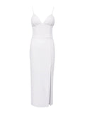 Solid Color Knitted Dress for Women Silver Sam