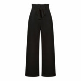 Casual Wide-Leg Trousers with Belt