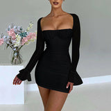 Long Sleeve High-Waisted Bodycon Dress
