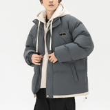 Men's Layered Look Hooded Puffer Jacket