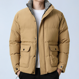 Men's Houndstooth Puffer Jacket