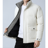 Men's Houndstooth Puffer Jacket