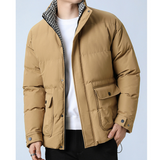 Men's Houndstooth Puffer Jacket