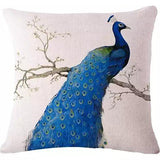 PEACOCK EXOTICA Cushion Covers In Pairs Salmon Lucky
