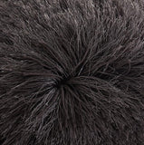 Decorative Shaggy Pillow with Lurex in Grey