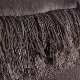 Decorative Shaggy Pillow with Lurex in Grey