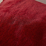 Agnes Luxury Red Chinchilla Faux Fur Pillow