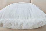 Agnes Luxury White Chinchilla Faux Fur Pillow
