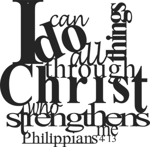 Philippians 4:13 - Metal Wall Art