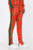 Plaid Out Track Pants Lime Milo