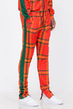 Plaid Out Track Pants Lime Milo