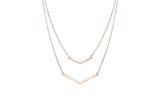 Duo Dangling Chevron Statement Necklace (3 Options Available) Pear Iphigenia
