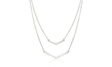 Duo Dangling Chevron Statement Necklace (3 Options Available) Pear Iphigenia