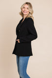 Double Breasted Lapel Collar Jacket Blazer Aquamarine Gaia