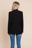Double Breasted Lapel Collar Jacket Blazer Aquamarine Gaia