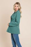 Double Breasted Lapel Collar Jacket Blazer Aquamarine Gaia