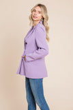 Double Breasted Lapel Collar Jacket Blazer Aquamarine Gaia