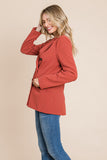 Double Breasted Lapel Collar Jacket Blazer Aquamarine Gaia