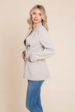 Double Breasted Lapel Collar Jacket Blazer Aquamarine Gaia