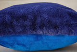 Agnes Luxury Navy Blue Chinchilla Faux Fur Pillow