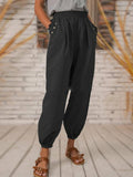 Long Pleated Pocket Pants Silver Sam