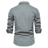 Men's Long Sleeve Dual Pockets Shirt