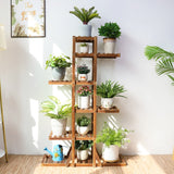 6 Tier Wooden Plant Home Decor Stand Yellow Pandora