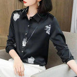 Women's Korean Theme Floral Shirt