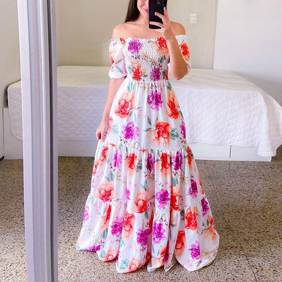 Butterfly Rainbow Floral Print Dress Silver Sam