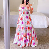 Butterfly Rainbow Floral Print Dress Silver Sam